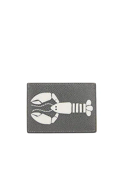 Shop Thom Browne Lobster Icon Single Card Holder In Dark Grey