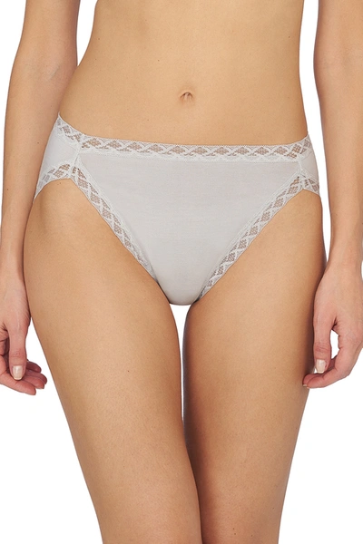 Shop Natori Bliss French Cut Brief Panty Underwear With Lace Trim In Linen