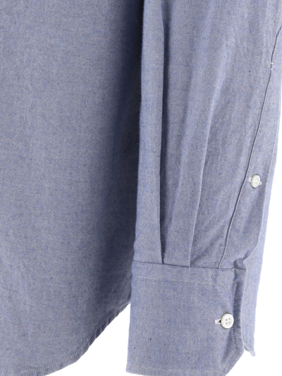 Shop Thom Browne "4-bar" Shirt In Light Blue