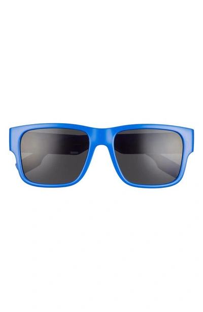 Shop Burberry 57mm Square Sunglasses In Blue/ Dark Grey
