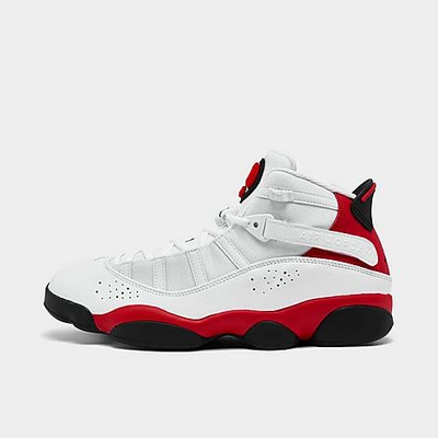 Shop Nike Jordan Men's Air 6 Rings Basketball Shoes In White/red/black