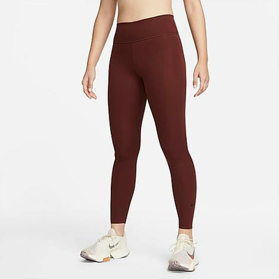 Shop Nike Women's One Luxe Cropped Tights In Bronze Eclipse/clear