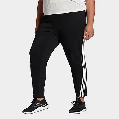 Shop Adidas Originals Adidas Women's Sportswear Future Icons 3-stripes Skinny Pants (plus Size) In Black