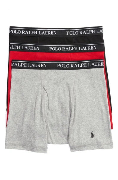 Shop Polo Ralph Lauren 3-pack Cotton Boxer Briefs In Andover He