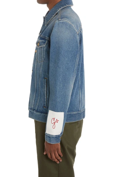 Golden Goose Golden Collection Denim Jacket In Medium Blue