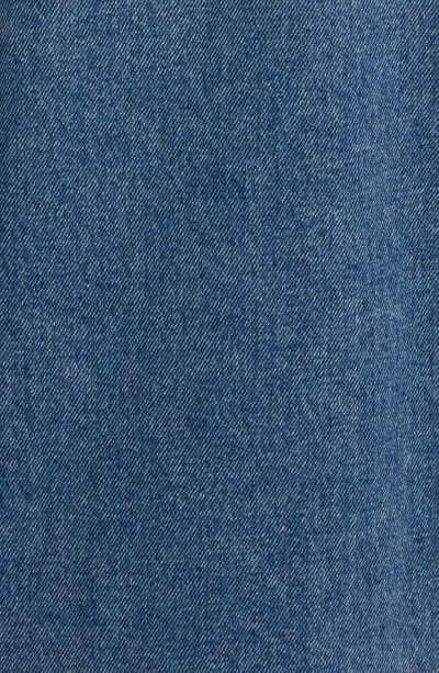 Shop Golden Goose Logo Patch Denim Jacket In Medium Blue