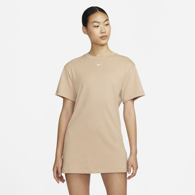 Shop Nike Women's  Sportswear Essential Dress In Brown