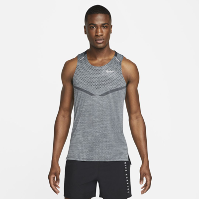 Shop Nike Men's Dri-fit Adv Techknit Ultra Running Tank Top In Black