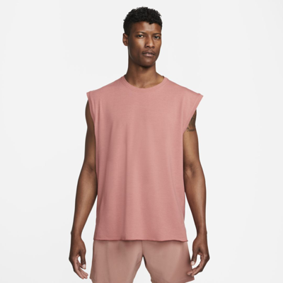 Shop Nike Men's  Yoga Dri-fit Tank Top In Pink