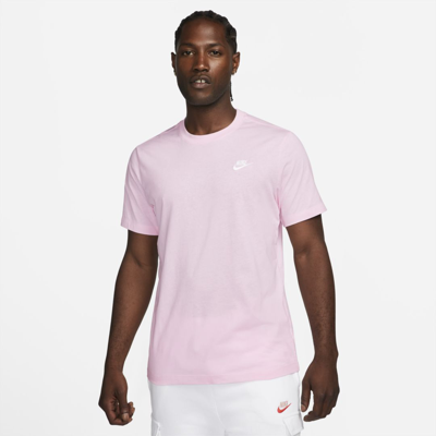 Shop Nike Men's  Sportswear Club T-shirt In Pink