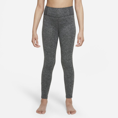 Shop Nike Yoga Dri-fit Big Kids' (girls') Leggings In Grey
