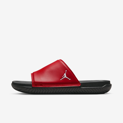 Shop Jordan Men's  Play Slides In Red