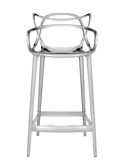 Shop Kartell Masters Counter Stool In Chrome