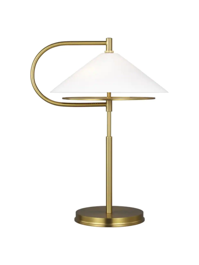 Shop Kelly Wearstler Visual Comfort Studio Table Lamp In Burnished Brass