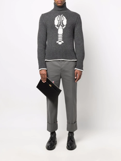 Thom Browne Small Zipped Clutch In Schwarz