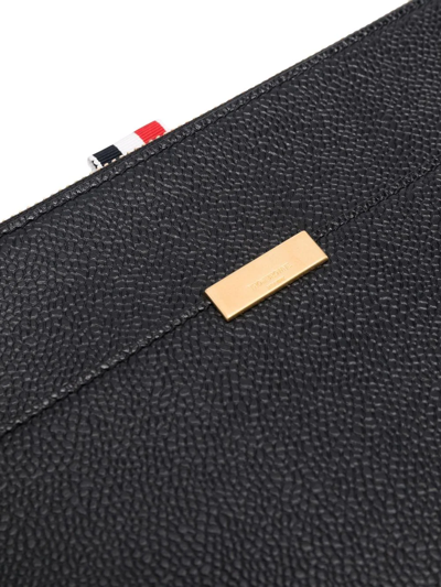 Thom Browne Small Zipped Clutch In Schwarz