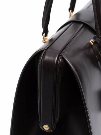 Thom Browne Structured Box Bag In Brown