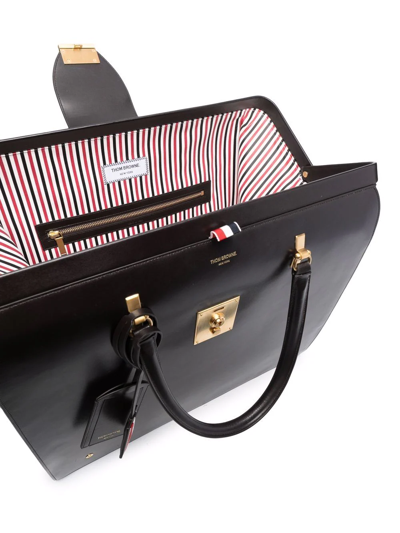 Thom Browne Structured Box Bag In Brown