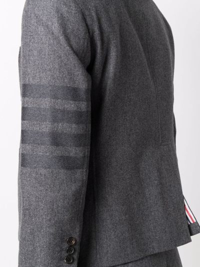 Thom Browne 4-bar Stripe Single-breasted Blazer In Grey