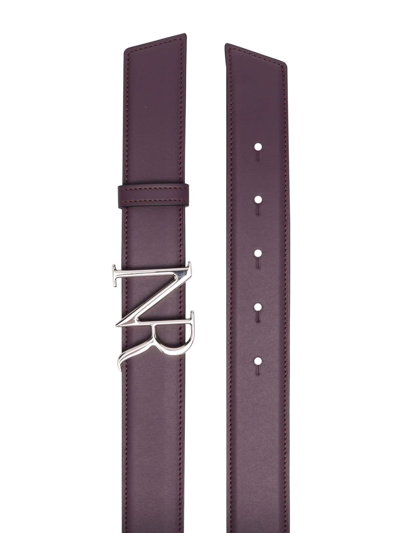 Shop Nina Ricci Logo-buckle Leather Belt In Red