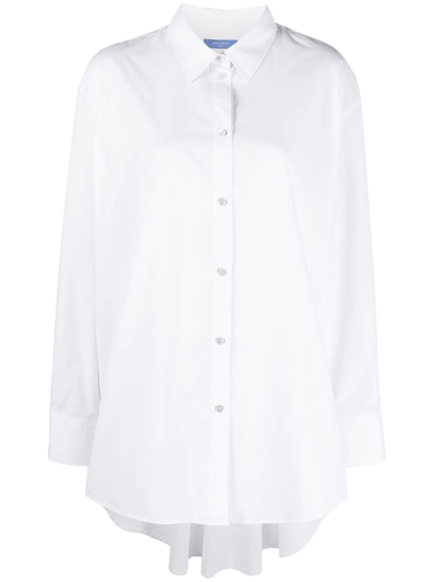 Shop Nina Ricci Poplin Crinkle Shirt In White