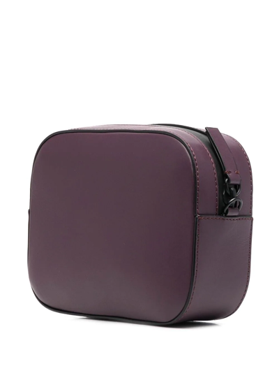 Shop Nina Ricci Logo-debossed Leather Camera Bag In Purple