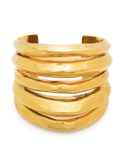 Shop Goossens Spirale Open-back Cuff Bracelet In Gold