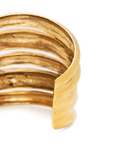 Shop Goossens Spirale Open-back Cuff Bracelet In Gold