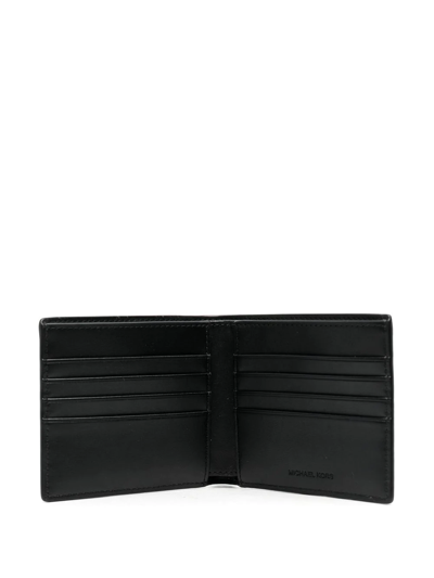 Shop Michael Kors Logo-print Bi-fold Wallet In Braun