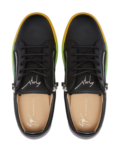Giuseppe Zanotti Man Sneakers Black Size 12.5 Soft Leather In Black