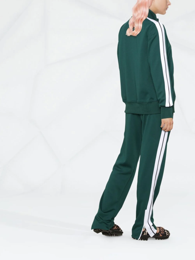 Palm Angels Navy Monogram Classic Track Jacket In Grün