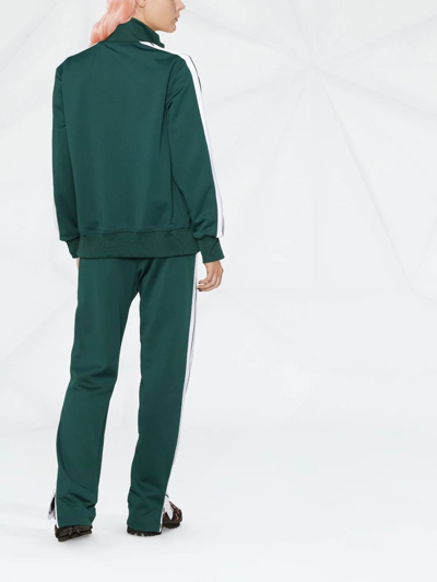 Palm Angels Navy Monogram Classic Track Jacket In Grün