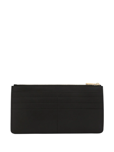 Dolce & Gabbana Large Calfskin Card Holder With Dg Logo In Black