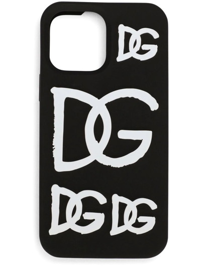 Shop Dolce & Gabbana Logo-print Iphone 13 Pro Max Case In Black