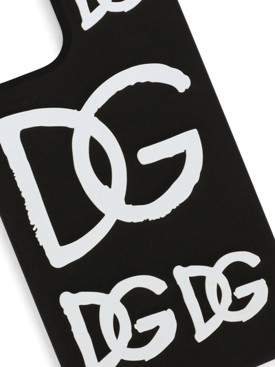 Shop Dolce & Gabbana Logo-print Iphone 13 Pro Max Case In Black