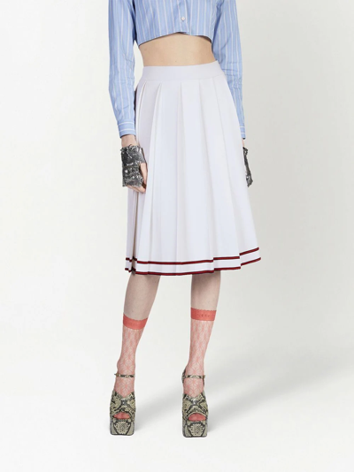 Gucci Stretch Viscose Long Skirt In White | ModeSens