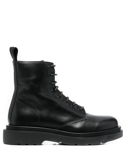 Shop Buttero Chunky Lace-up Boots In Schwarz