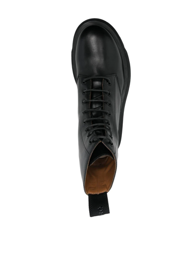Buttero Chunky Lace-up Boots In Schwarz