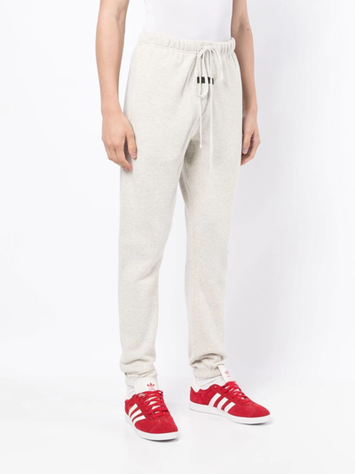 Essentials Logo-tag Drawstring Track Pants In Grey