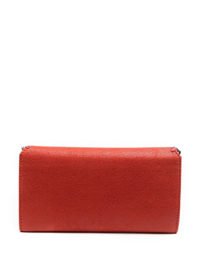 Shop Stella Mccartney Falabella Continental Flap Wallet In Rot