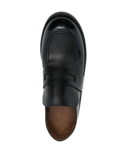 Shop Marsèll Round-toe Leather Loafers In Schwarz