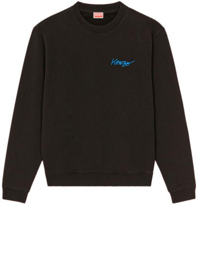 Shop Kenzo Poppy Sweatshirt In Black