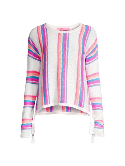 Lilly Pulitzer Rozalia Stripe Cotton Sweater In Violet | ModeSens