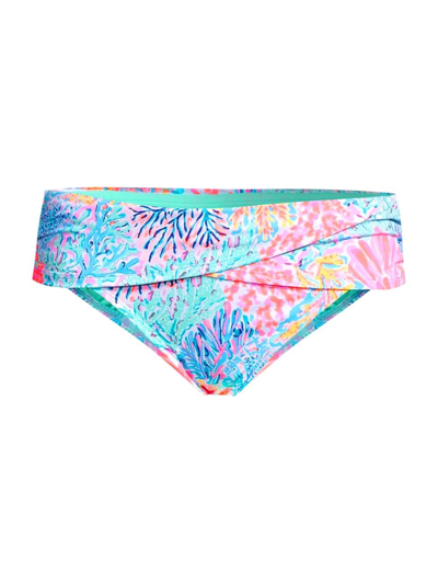 Shop Lilly Pulitzer Women's Lagoon Sarong Bikini Bottom In Bright Coral