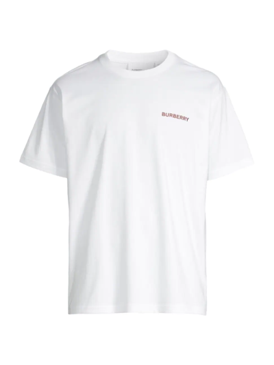 Shop Burberry Men's Magna Logo T-shirt In White