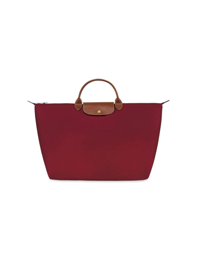 Shop Longchamp Women's Large Le Pliage 18" Travel Bag In Red
