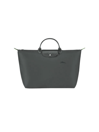 Shop Longchamp Women's Large Le Pliage Green 18" Travel Bag In Graphite