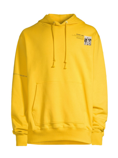 Shop Helmut Lang Men's Ny Hoodie Sweatshirt In Taxi Yellow