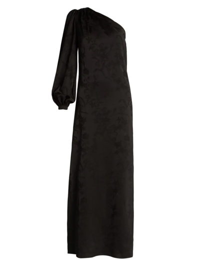 Shop Johanna Ortiz Women's Paradise Found One-shoulder Gown In Black