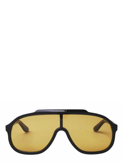 Shop Gucci Eyewear Oversized Aviator Sunglasses In Black